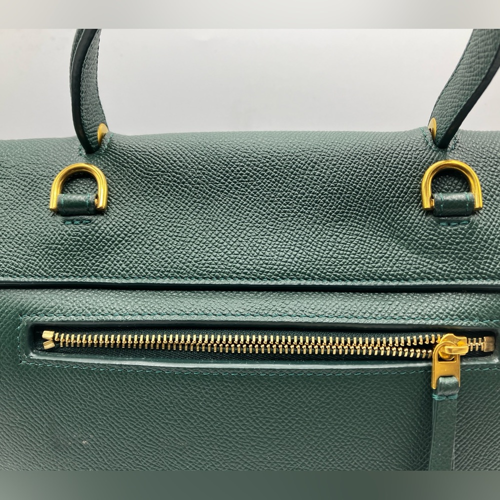 Celine Micro Belt Bag in Grained Calfskin Amazone Green - Picture 14 of 15